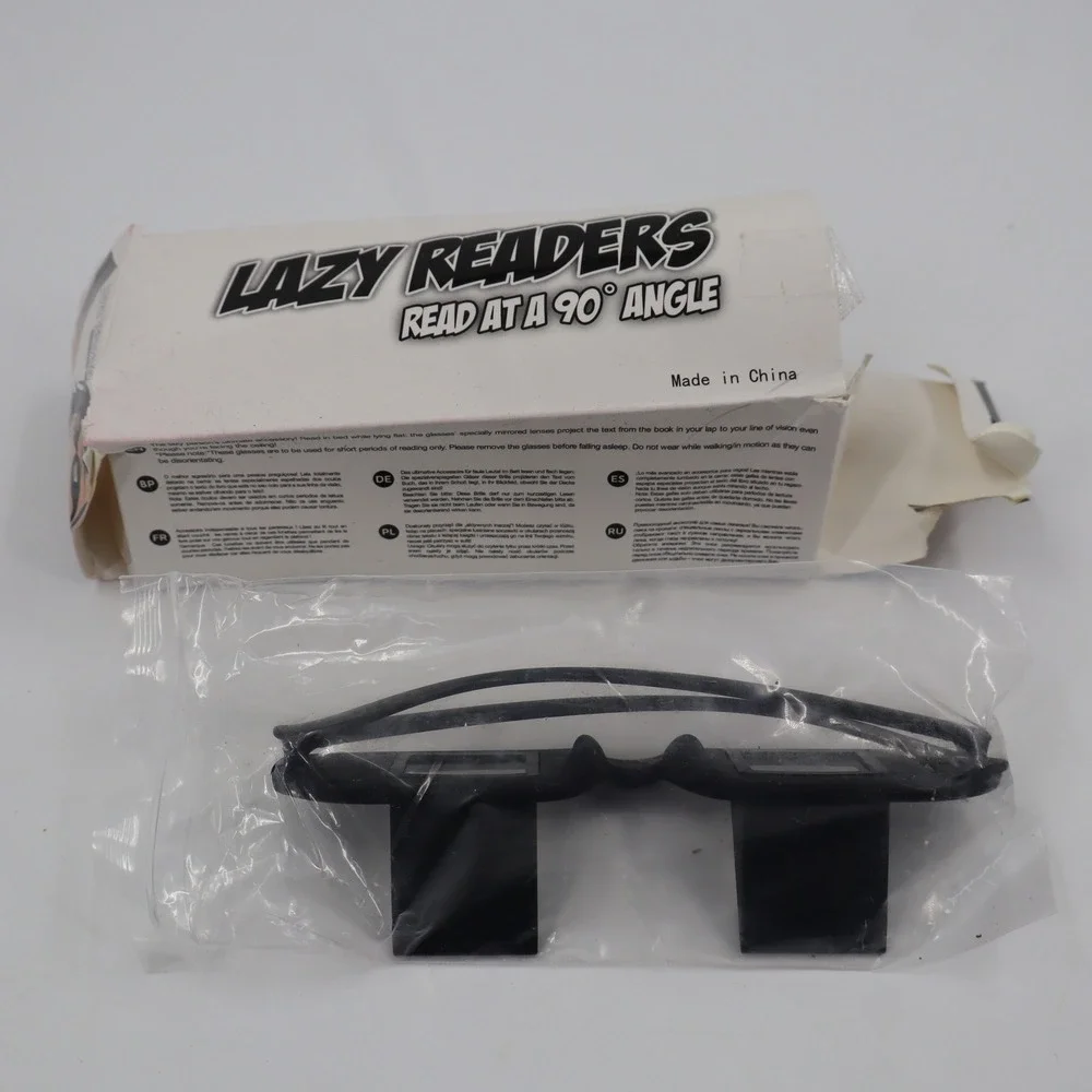 Lazy Readers Prism Glasses Unisex OS Black 90‎ Degree Angle Read Lying Flat New